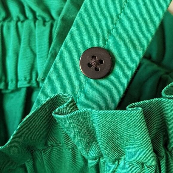 Everlane Paperbag Ruffle Tank Convertible Dress, Size S Emerald Green - Picture 10 of 13